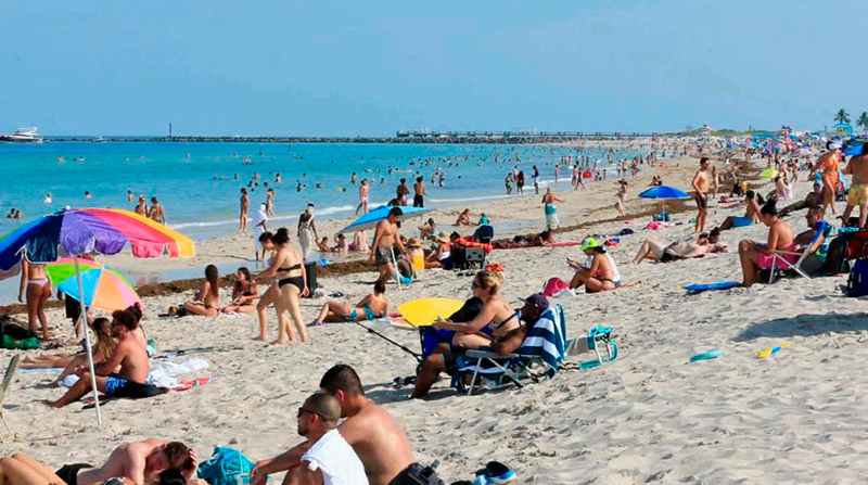 La playa. South Beach está entre las calles 1 y 25 de la isla de Miami Beach. Es la playa más concurrida y famosa. Tiene muchos sitios populares. Fotos: Álvaro Guerrero / EL COMERCIO