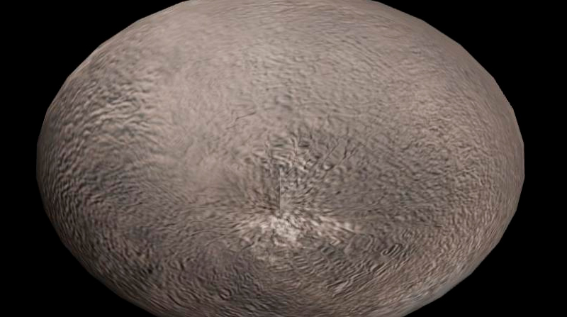 El planeta enano tiene forma de balón de fútbol americano, superficie de hielo y un día de 4 horas. Foto: NASA
