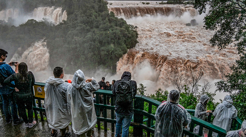 Las Cataratas de Iguazú presentaron un aumento en su caudal desde este fin de semana. Foto: Twitter