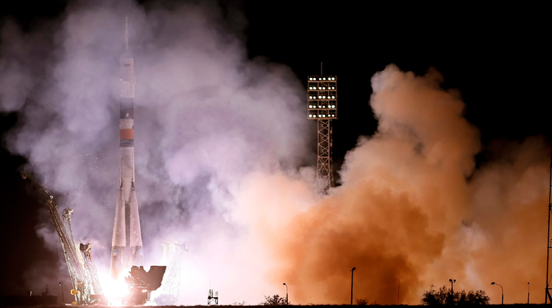 La nave espacial fue lanzada a las 03:20 hora de Moscú desde el cosmódromo de Baikonur, en Kazajistán. Foto: EFE