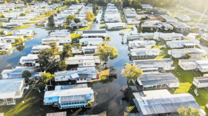 Inundaciones tras el huracán Ian, en Florida. El fenómeno de La Niña afecta patrones de precipitaciones y tormentas. Foto: EFE.
