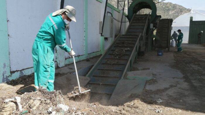 La Empresa Mancomunada de Aseo cuenta con la maquinaria para transformar los desechos orgánicos. Fotos: Modesto Moreta / EL COMERCIO.