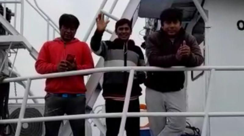 Los pescadores peruanos salieron de Perú el 14 de septiembre de 2022. Foto: Captura