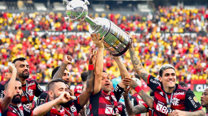 Flamengo festejó su título de campeón de la Copa Libertadores. Foto: Enrique Pesantes/ EL COMERCIO