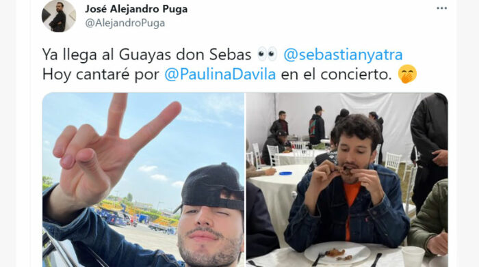 Los fanáticos hicieron capturas del video en donde aparecía Seastián Yatra cuando comió cuy en Cotacachi, una ciudad de la Sierra andina de Ecuador. Foto: Captura de pantalla