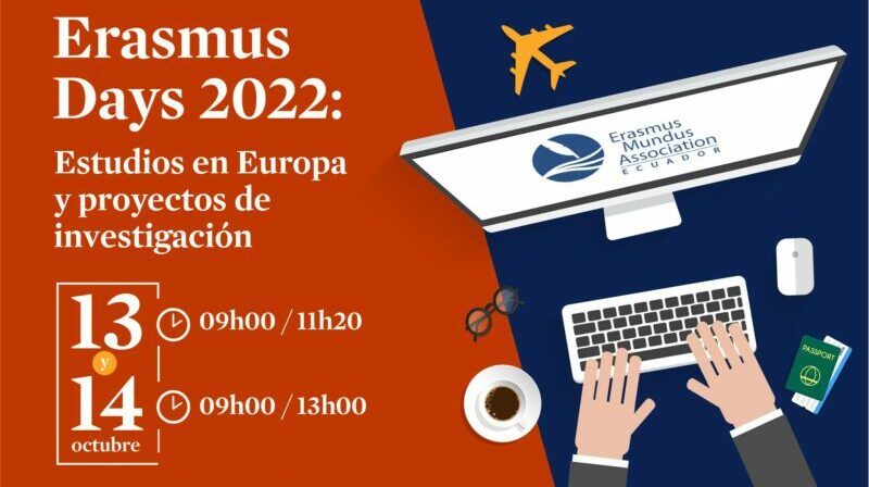 El evento Erasmus Days se realizará de manera presencial y virtual, según confirmo la Unión Europea en Ecuador. Foto: Facebook UE en Ecuador.