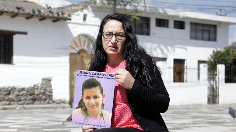 Elizabeth Rodríguez es la madre de Juliana Campoverde y quien ha encabezado la lucha por encontrar a su hija desaparecida en 2012. Foto: Patricio Terán / EL COMERCIO