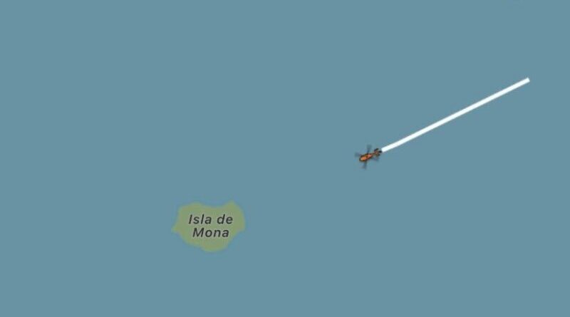Trayecto del barco que abandonó a 48 migrantes en una isla deshabitada de Puerto Rico. Foto: Twitter Urbnx Puerto Rico.