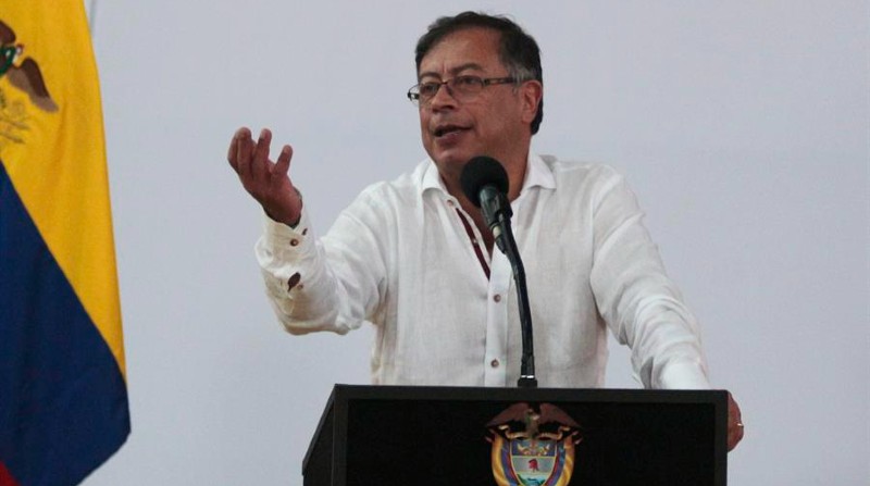 Fotografía tomada este jueves, 27 de octubre, en la que se registró al presidente de Colombia, Gustavo Petro, en Cúcuta (Colombia). Foto: EFE