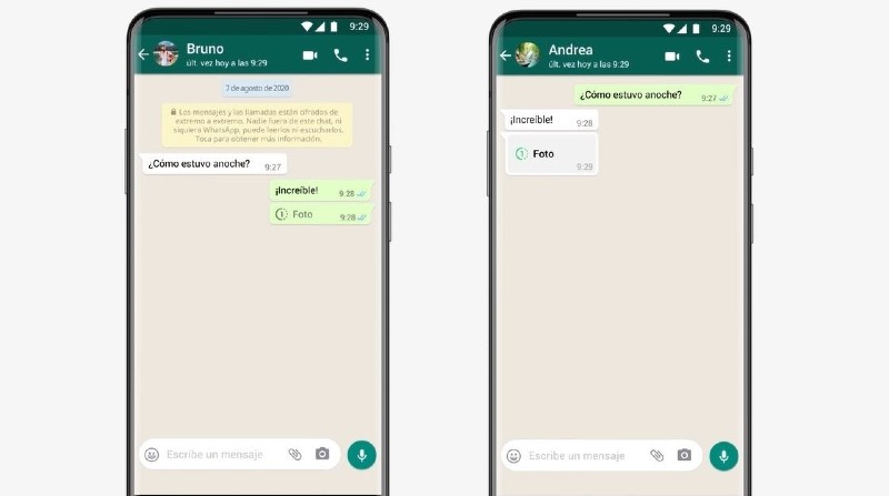La configuración de visualización única en Whatsapp permitirá que no se realicen capturas de pantallas en imágenes o videos. Foto: Cortesía