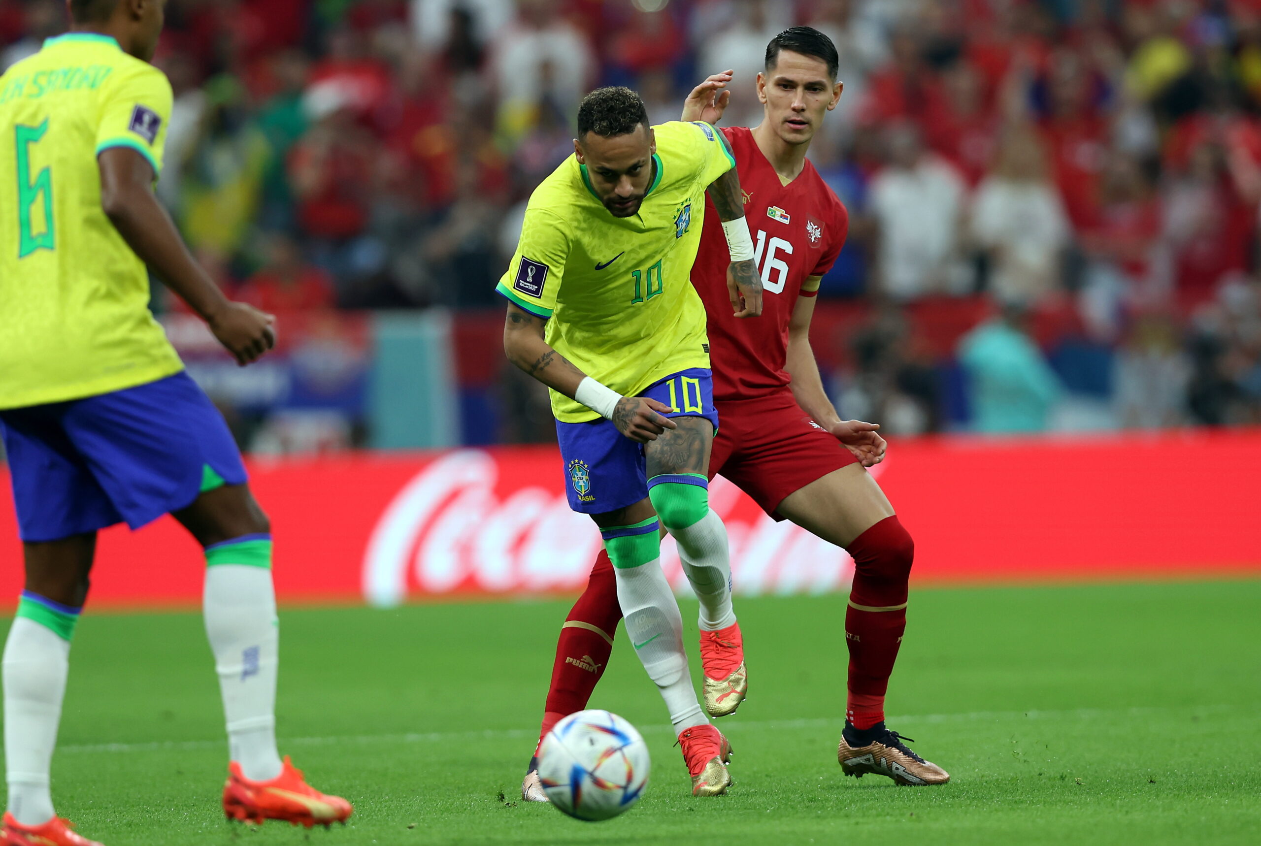 Neymar durante el debut de Brasil ante Serbia, en el Mundial de Qatar 2022. Foto: EFE