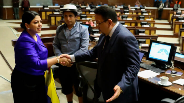 El viernes pasado, la Asamblea resolvió la destitución de los cuatro miembros de mayoría del Cpccs, entre ellos Ibeth Estupiñán (foto). Foto: Cortesía / Asamblea Nacional