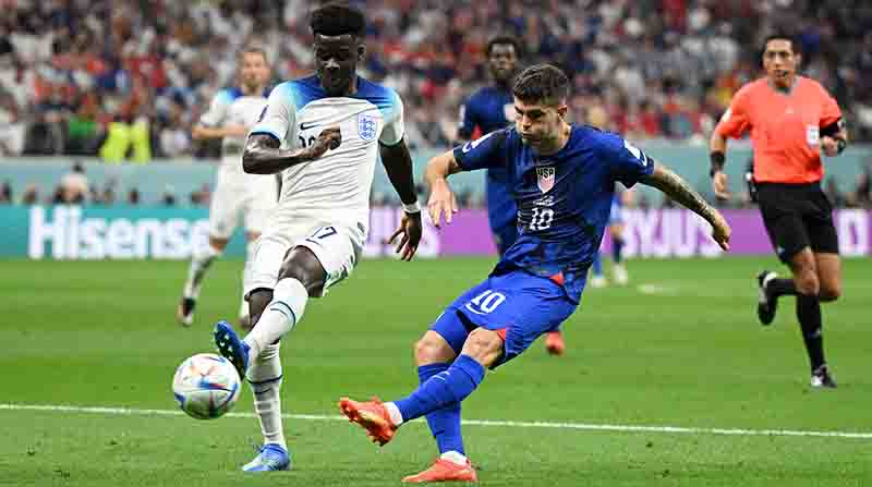 Inglaterra y Estados Unidos se enfrentaron este viernes, 25 de noviembre, en la segunda fecha del Grupo B en el Mundial Qatar 2022. Foto: Twitter FIFA