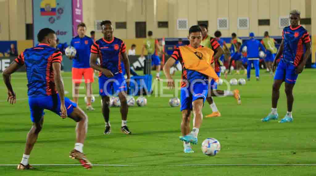 Entrenamiento de la Selección de Ecuador en el estadio Messemer sports en Doha previo a su primer partido en el Mundial Qatar 2022. Foto: Diego Pallero / EL COMERCIO