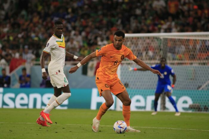Cody Gakpo, jugador de Países Bajos, anotó en la victoria de su selección ante Senegal en el Mundial Qatar 2022. Foto: Diego Pallero/El Comercio