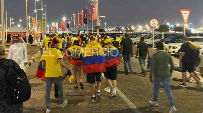 Los hinchas de Ecuador llegan hasta el escenario en donde se jugará el segundo partido de la 'Tri' ante Países Bajos. Foto: María José Aguilar / EL COMERCIO