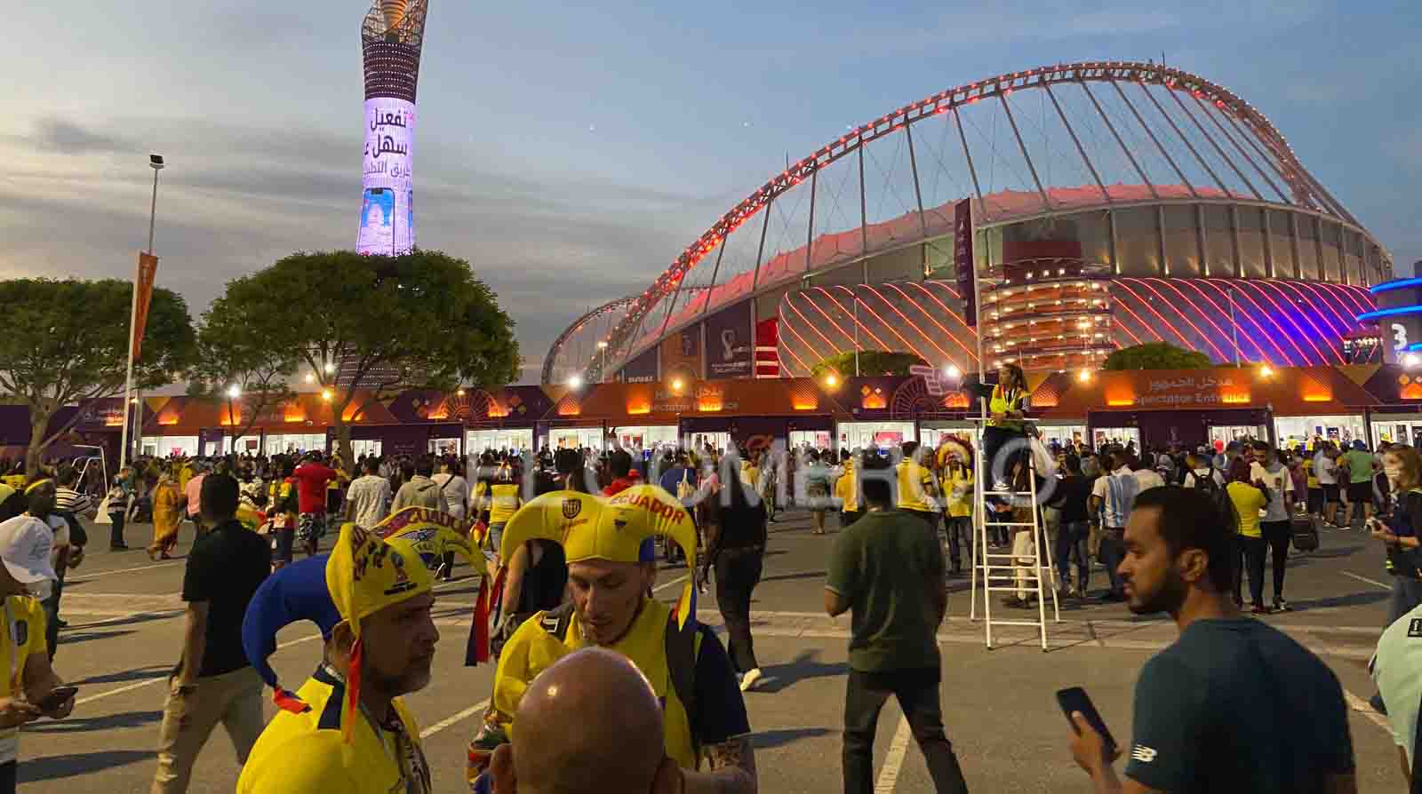 Miles de hinchas ecuatorianos se congregaron en Qatar para alentar a la Selección en su tercer mundialista frente a Senegal. Foto: María José Aguilar / EL COMERCIO