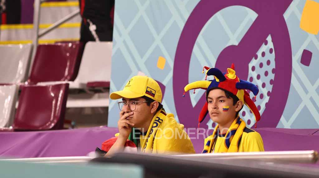 Hinchas de Ecuador vivieron los últimos minutos de la Selección en el Mundial Qatar 2022. Foto: Diego Pallero / EL COMERCIO