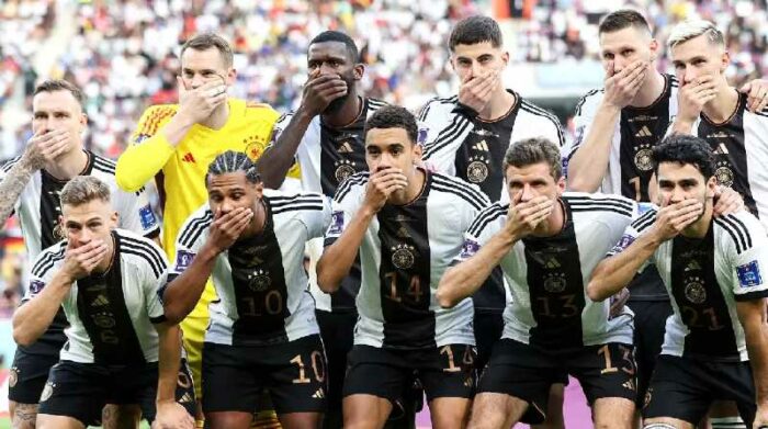Selección de Alemania protestó contra Fifa. Foto: Twitter