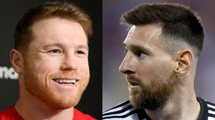 Saul "Canelo" Álvarez 'amenazó' al argentino Lionel Messi. Foto: Internet