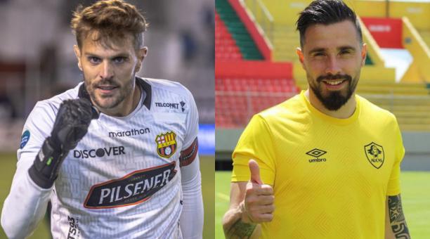 Javier Burrai y Hernán Galíndez son los guardianes del arco de Barcelona SC y Aucas respectivamente. Foto: Instagram personal de los jugadores.