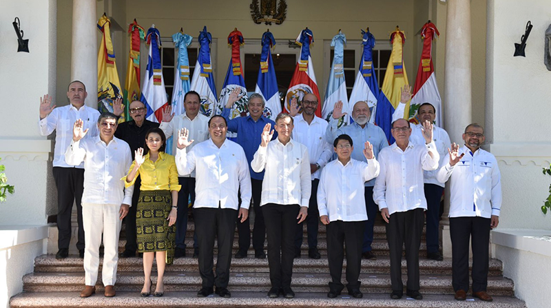 La Reunión Ordinaria del Consejo de Ministros del SICA y la CAN se desarrolló en Santo Domingo, República Dominicana. Foto: Cancillería Ecuador