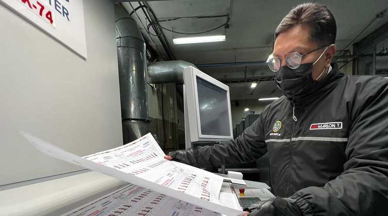 El IGM inició la impresión de las papeletas electorales para los comicios de 2023. Foto: Patricio Terán / EL COMERCIO