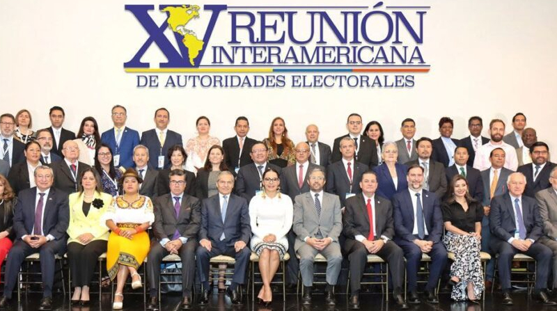 Varias autoridades a nivel regional estuvieron presentes en la XV Reunión Interamericana de Autoridades Electorales que tiene como sede a Ecuador. Foto: CNE