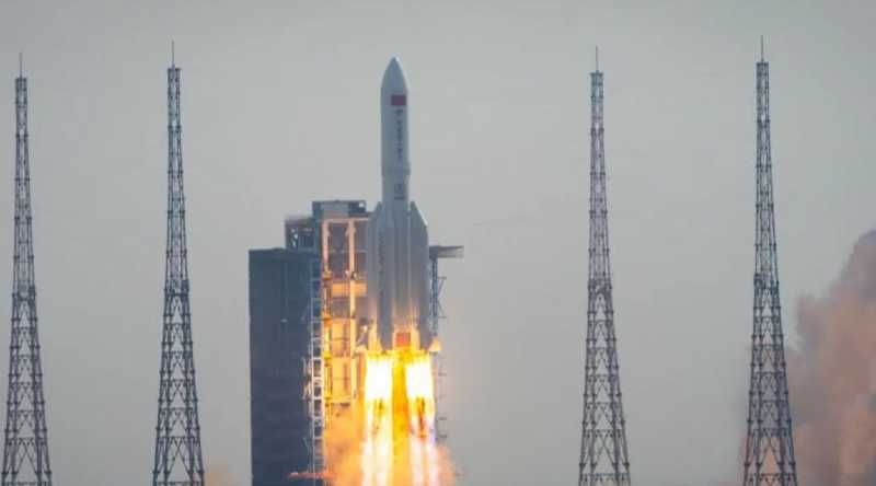 Un cohete Long March 5B fue lanzado desde el Centro de Lanzamiento Espacial Wenchang (Hainan). Foto: Internet