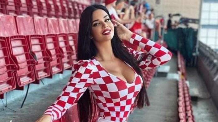 Ivana Knoll apoya a su selección de Croacia desde los Mundiales de Brasil 2014 y Rusia 2018. Foto: Internet
