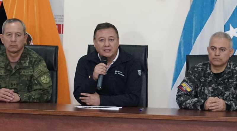 El ministro del Interior, Juan Zapata, dio una rueda de prensa este miércoles. Foto: Cortesía