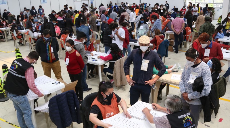 En la Delegación de Pichincha se procesaron las actas de asambleístas provinciales en las últimas elecciones generales realizadas en 2021. Foto: Diego Pallero/ EL COMERCIO