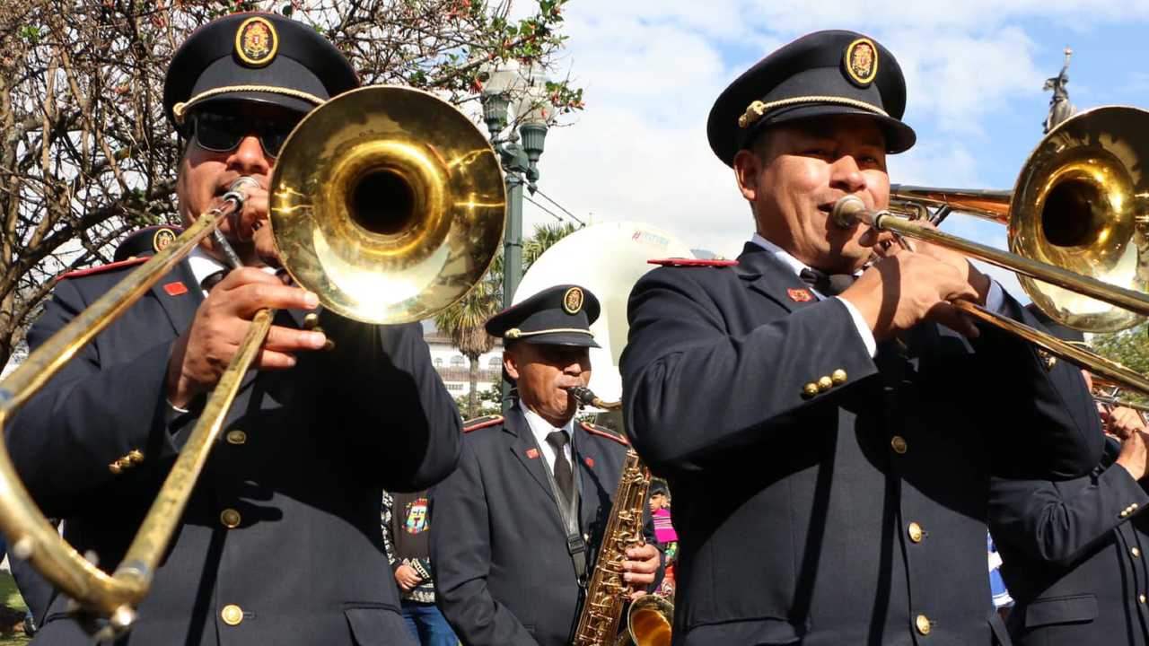 La banda municipal de Quito también participará en el pregón de fiestas. Foto: Facebook Municipio de Quito