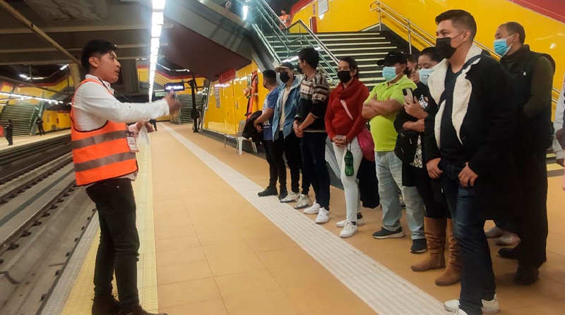 Desde el 21 de diciembre de 2022, el Metro de Quito abrió las puertas de las estaciones a los ciudadanos para que conocieran y se informaran de cómo va a funcionar el sistema de transporte. Foto: Ivonne Mantilla / EL COMERCIO
