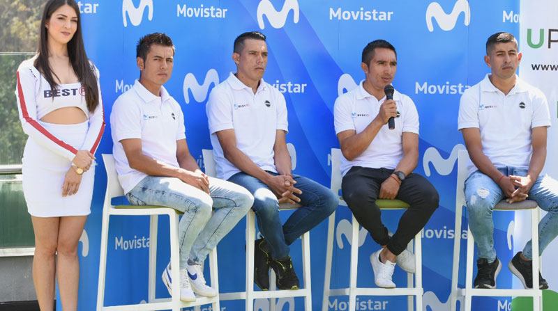 Los ciclistas del Movistar Best PC que competirán en Costa Rica. Foto: cortesía Jaime Jaramillo