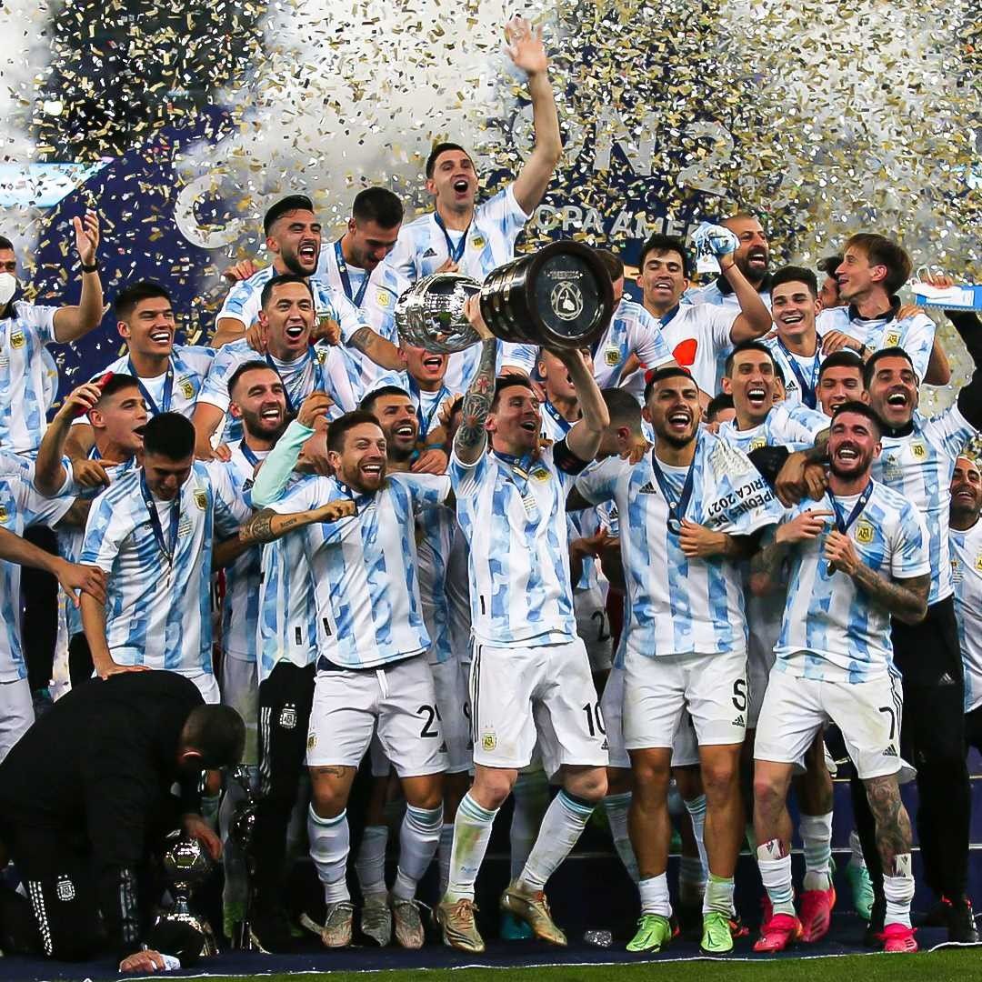 La primera final con la Selección Absoluta de Argentina, que ganó Lionel Messi fue la Copa América 2021. Foto: Instagram @afaseleccion.
