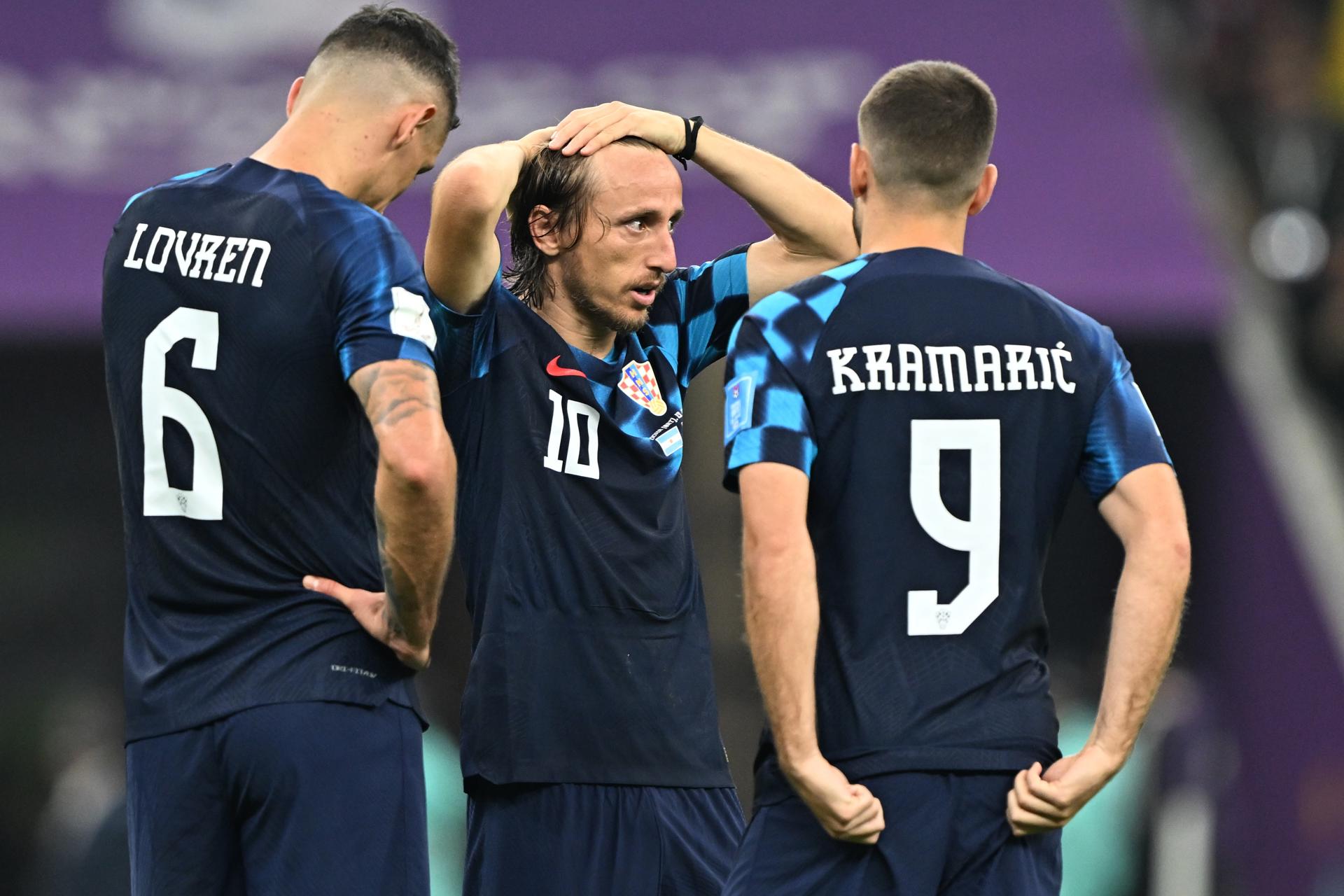 Luka Modric salió entre aplausos en la semifinal del Mundial Qatar 2022 entre Argentina y Croacia. Foto: EFE.