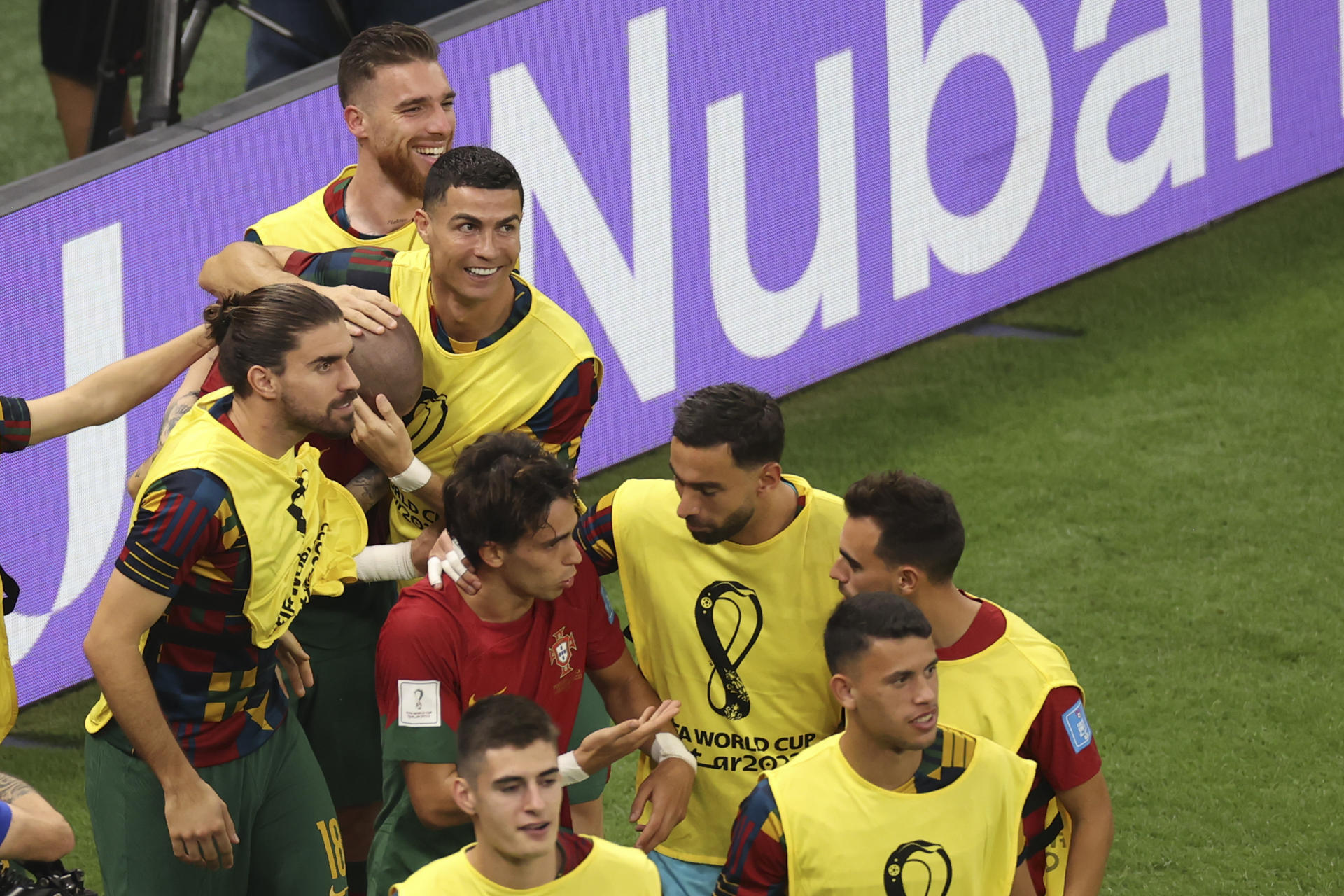 Cristiano Ronaldo celebra uno de los goles de Portugal ante Suiza en el Mundial de Qatar 2022. Foto: Agencia EFE