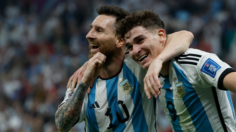 Argentina se impuso 3-0 a Croacia y clasificó a la final del Mundial de Qatar 2022. Foto: EFE