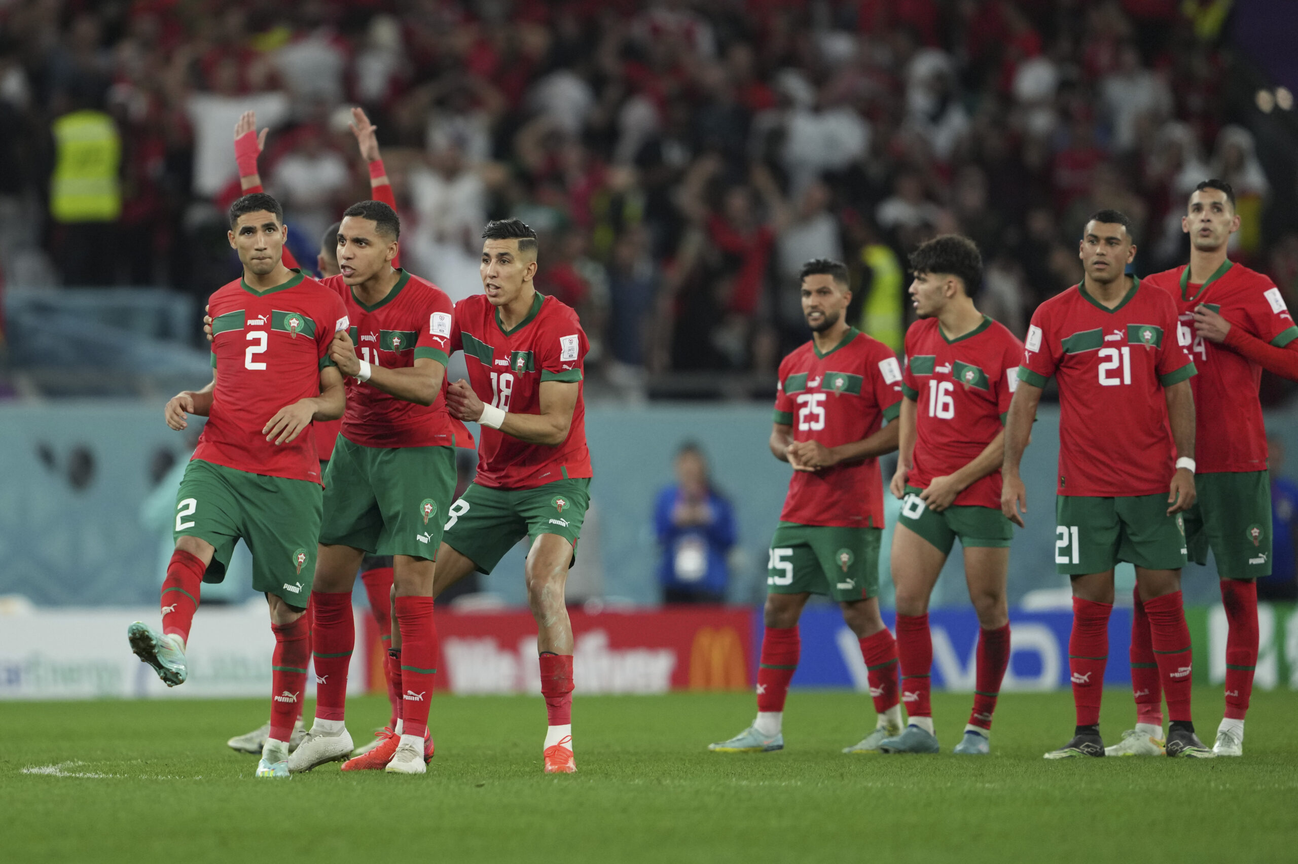 Marruecos jugará el partido por el tercer puesto del Mundial Qatar 2022 contra Croacia. Foto: Xinhua.