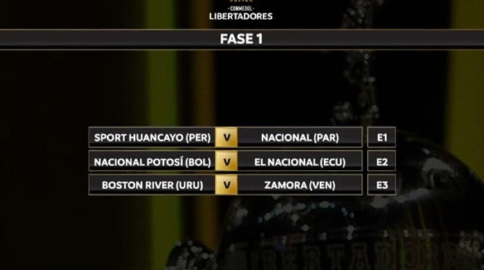 Así quedaron los partidos de la Fase 1 de la Copa Libertadores. Foto: Captura de pantalla
