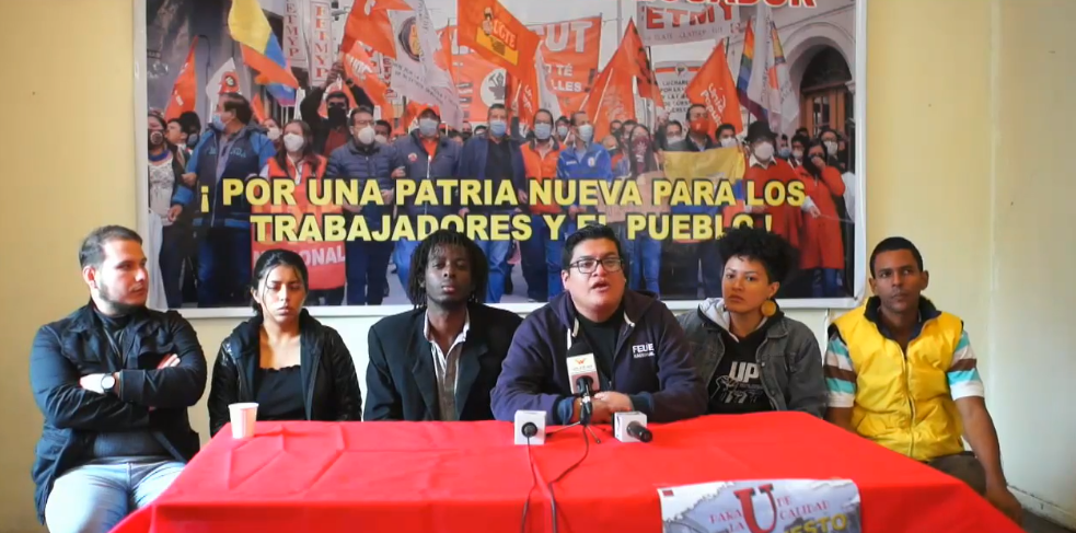 Los universitarios señalaron que la movilización se realizará en Quito. Foto: Captura de pantalla.