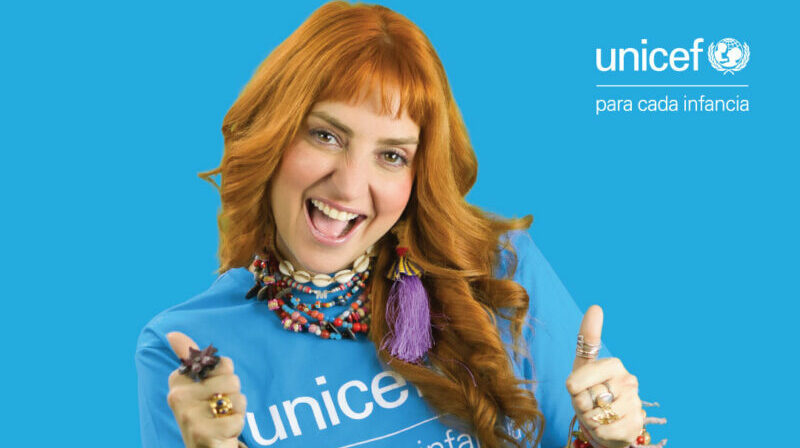 La cantante de 33 años será la principal embajadora de Unicef en el país. Foto: Twitter Unicef Ecuador.
