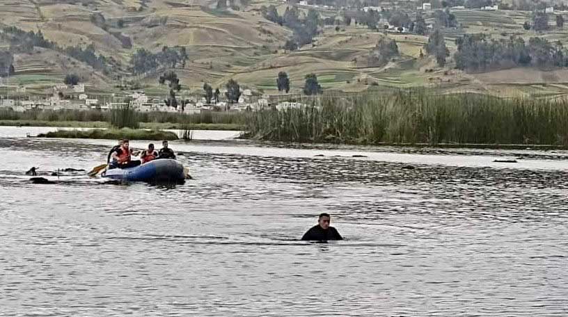 Tres personas murieron en el naufragio de un bote turístico en la laguna de Colta. Foto: Fiscalía Ecuador