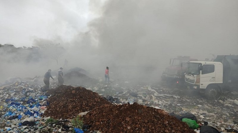 Incendio en Centro de Residuos Sólidos en San Cristóbal