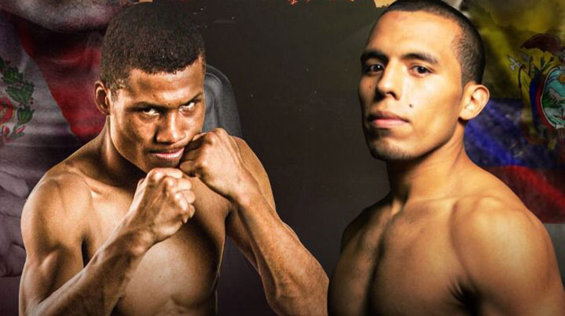 Arnold González (der.) peleará ante Jesús Bravo en Quito, el 17 de diciembre del 2022. Foto: Capital Box