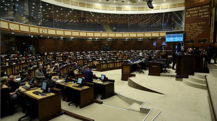 El Pleno de la Asamblea aprobó la censura y destitución de cuatro de los siete miembros del Consejo de Participación Ciudadana (Cpccs). Foto: Asamblea Nacional