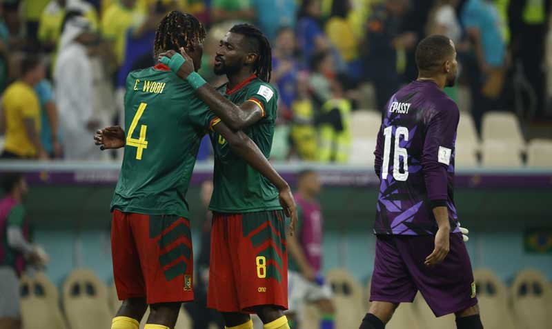 Camerún venció 1-0 a Brasil en el estadio Lusail. Foto: EFE