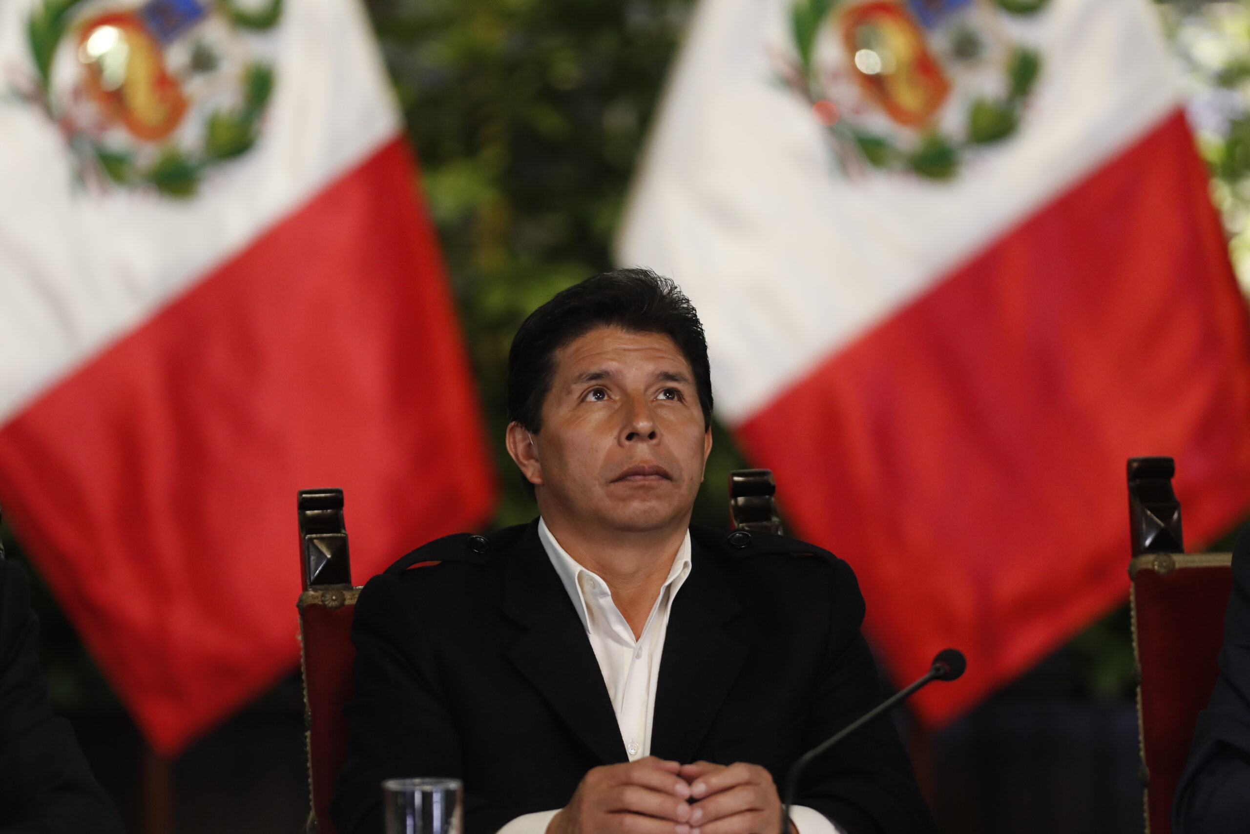 Fotografía de archivo fechada el 11 de octubre de 2022 que muestra al presidente de Perú, Pedro Castillo, quien fue destituido. EFE/ Paolo Aguilar