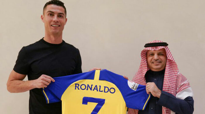 Cristiano Ronaldo con la camiseta del Al Nassr FC. Foto: @alnassr_fc